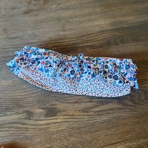 Marc By Marc Jacobs Floral Ruffle Diaper Cover - Blue and White